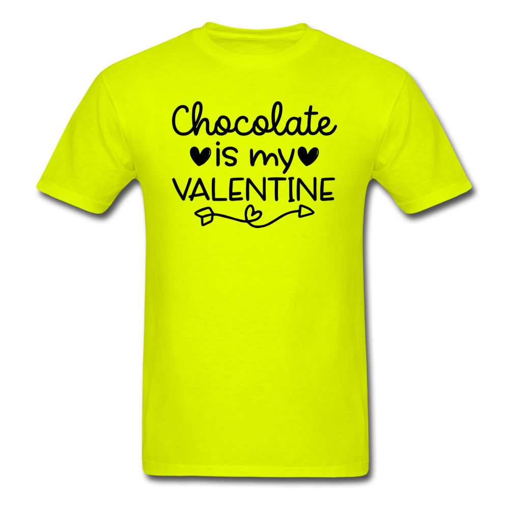 Chocolate Is My Valentine v2 - Unisex Classic T-Shirt - safety green