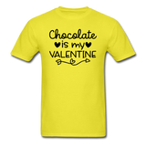 Chocolate Is My Valentine v2 - Unisex Classic T-Shirt - yellow