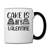 Cake Is My Valentine v1 - Contrast Coffee Mug - white/black