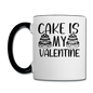 Cake Is My Valentine v1 - Contrast Coffee Mug - white/black