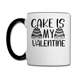 Cake Is My Valentine v1 - Contrast Coffee Mug - white/black
