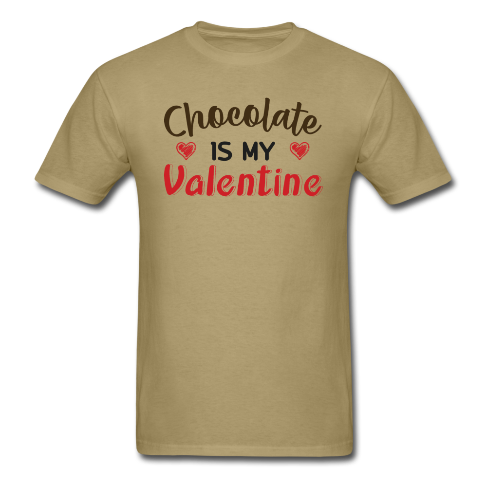 Chocolate Is My Valentine v1 - Unisex Classic T-Shirt - khaki