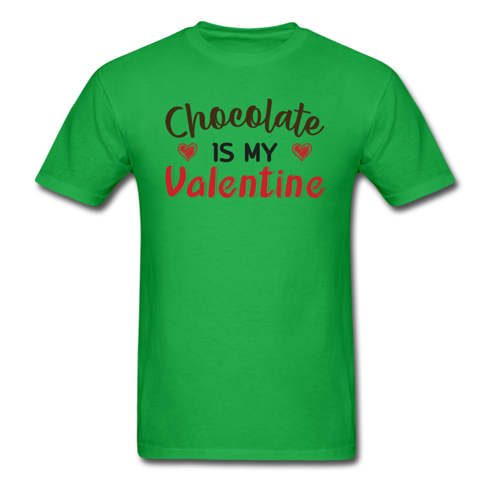 Chocolate Is My Valentine v1 - Unisex Classic T-Shirt - bright green