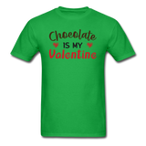 Chocolate Is My Valentine v1 - Unisex Classic T-Shirt - bright green