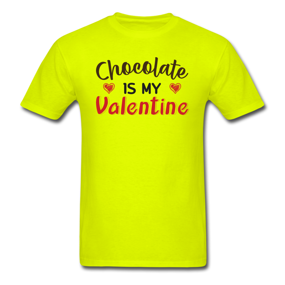 Chocolate Is My Valentine v1 - Unisex Classic T-Shirt - safety green