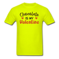 Chocolate Is My Valentine v1 - Unisex Classic T-Shirt - safety green