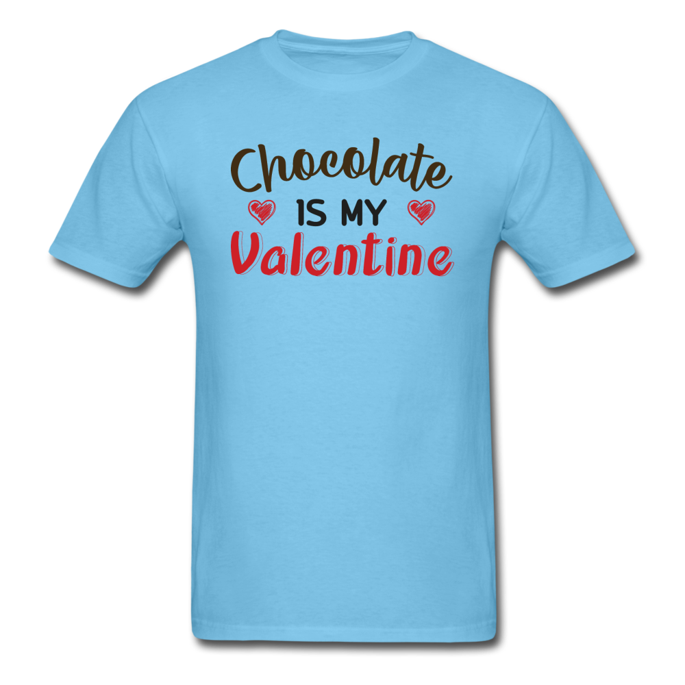 Chocolate Is My Valentine v1 - Unisex Classic T-Shirt - aquatic blue