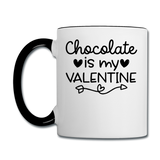 Chocolate Is My Valentine v2 - Contrast Coffee Mug - white/black