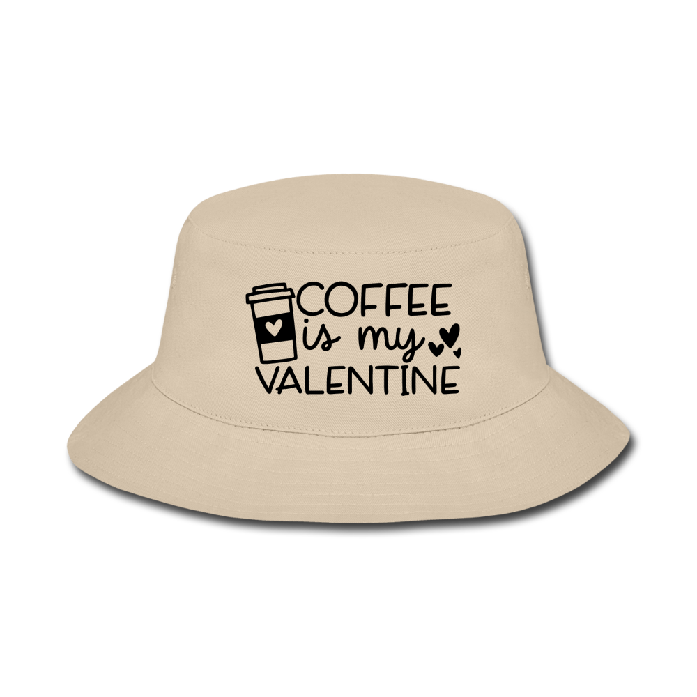 Coffee Is My Valentine v1 - Bucket Hat - cream