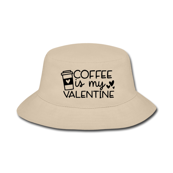 Coffee Is My Valentine v1 - Bucket Hat - cream