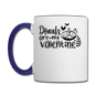 Donuts Are My Valentine v1 - Contrast Coffee Mug - white/cobalt blue