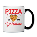 Pizza Is My Valentine v1 - Contrast Coffee Mug - white/black