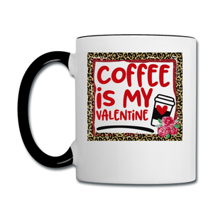 Coffee Is My Valentine v2 - Contrast Coffee Mug - white/black