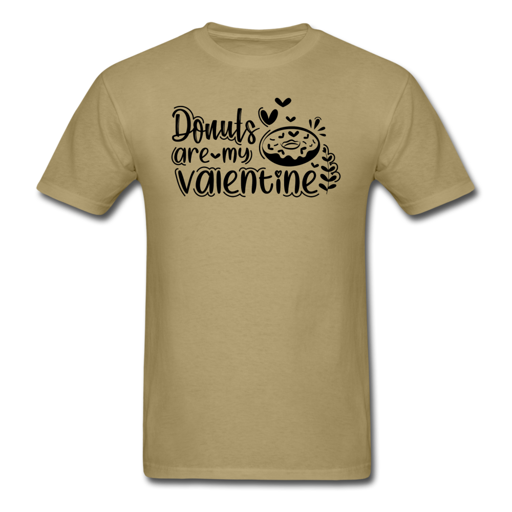 Donuts Are My Valentine v1 - Unisex Classic T-Shirt - khaki