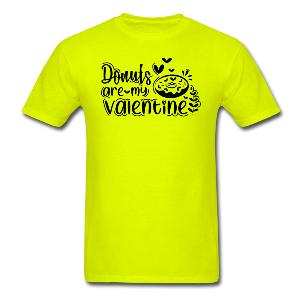 Donuts Are My Valentine v1 - Unisex Classic T-Shirt - safety green