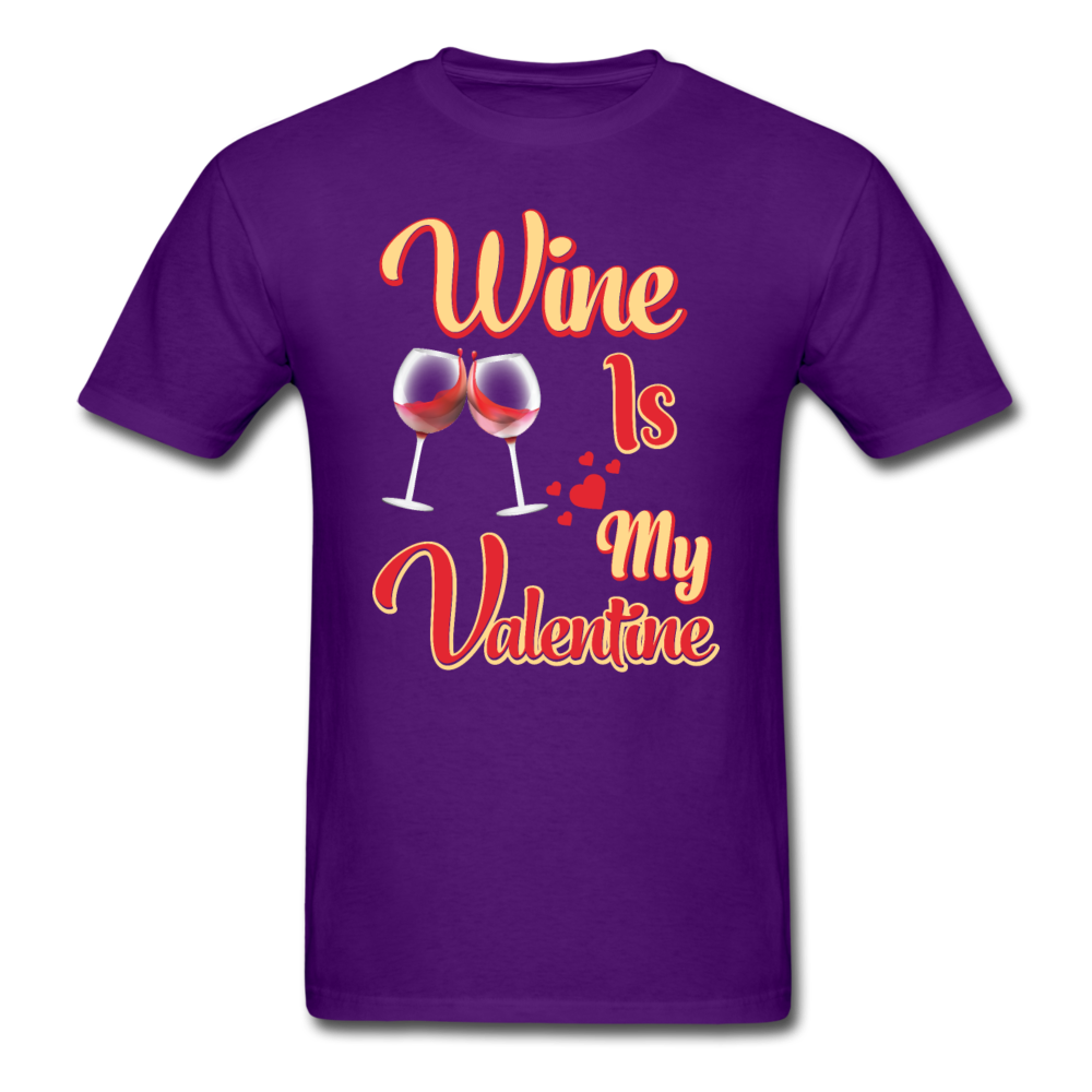 Wine Is My Valentine v1 - Unisex Classic T-Shirt - purple