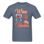 Wine Is My Valentine v1 - Unisex Classic T-Shirt - denim