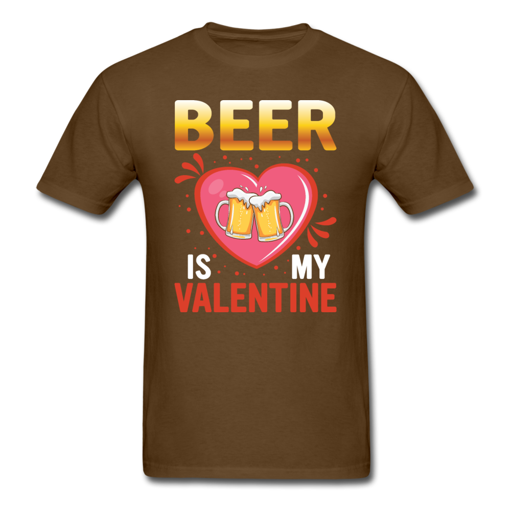 Beer Is My Valentine v3 - Unisex Classic T-Shirt - brown