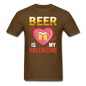 Beer Is My Valentine v3 - Unisex Classic T-Shirt - brown