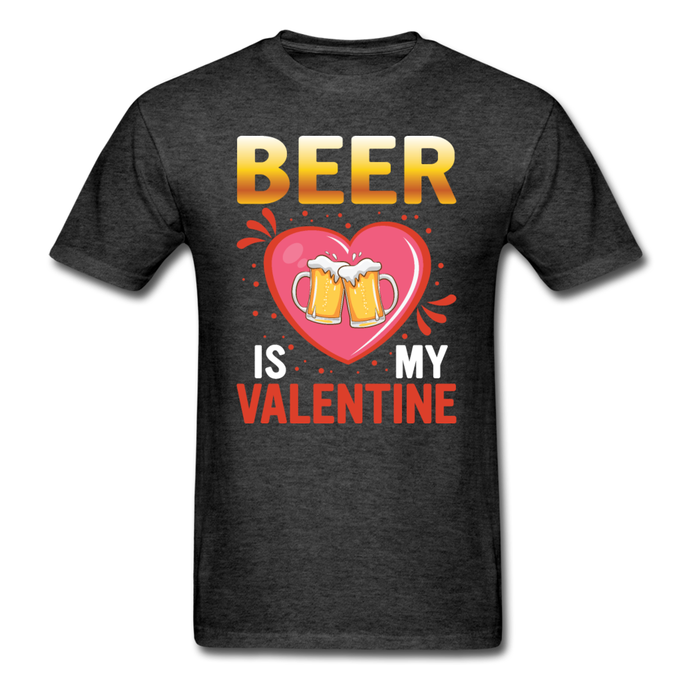 Beer Is My Valentine v3 - Unisex Classic T-Shirt - heather black