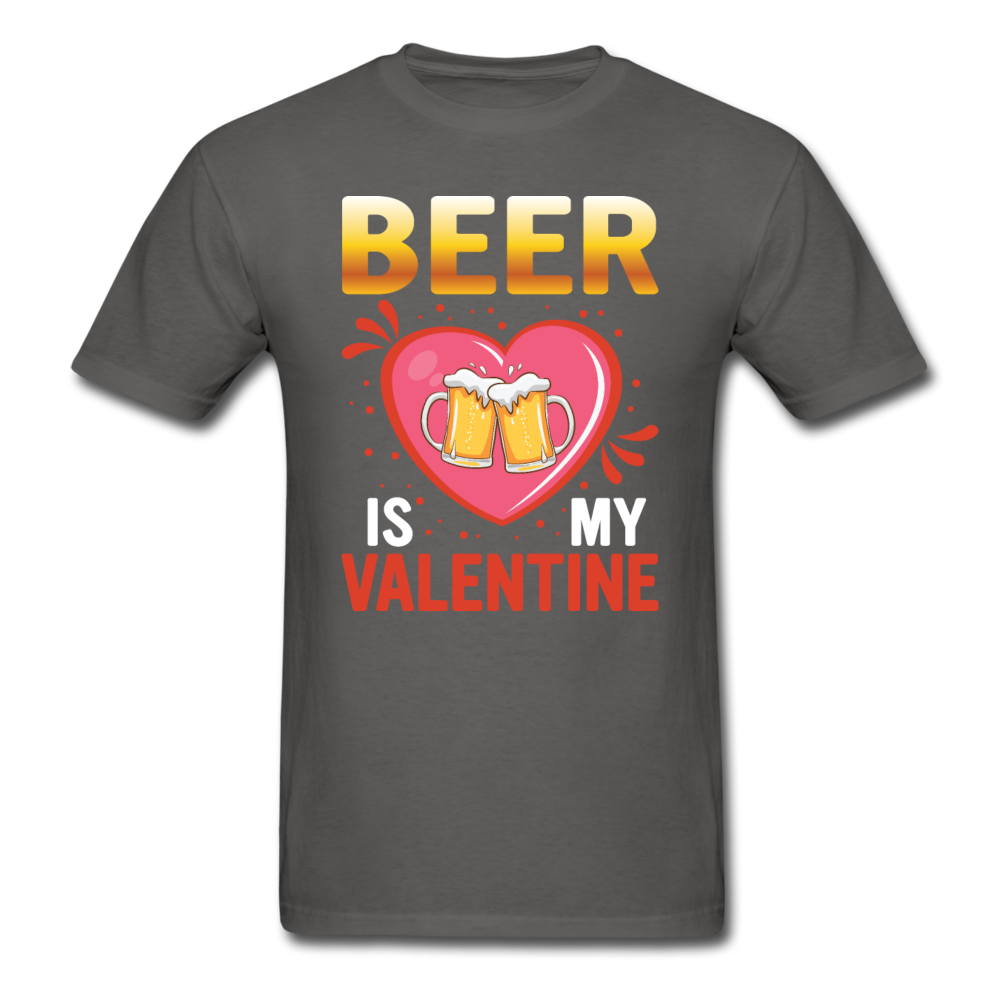 Beer Is My Valentine v3 - Unisex Classic T-Shirt - charcoal