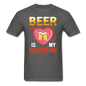 Beer Is My Valentine v3 - Unisex Classic T-Shirt - charcoal