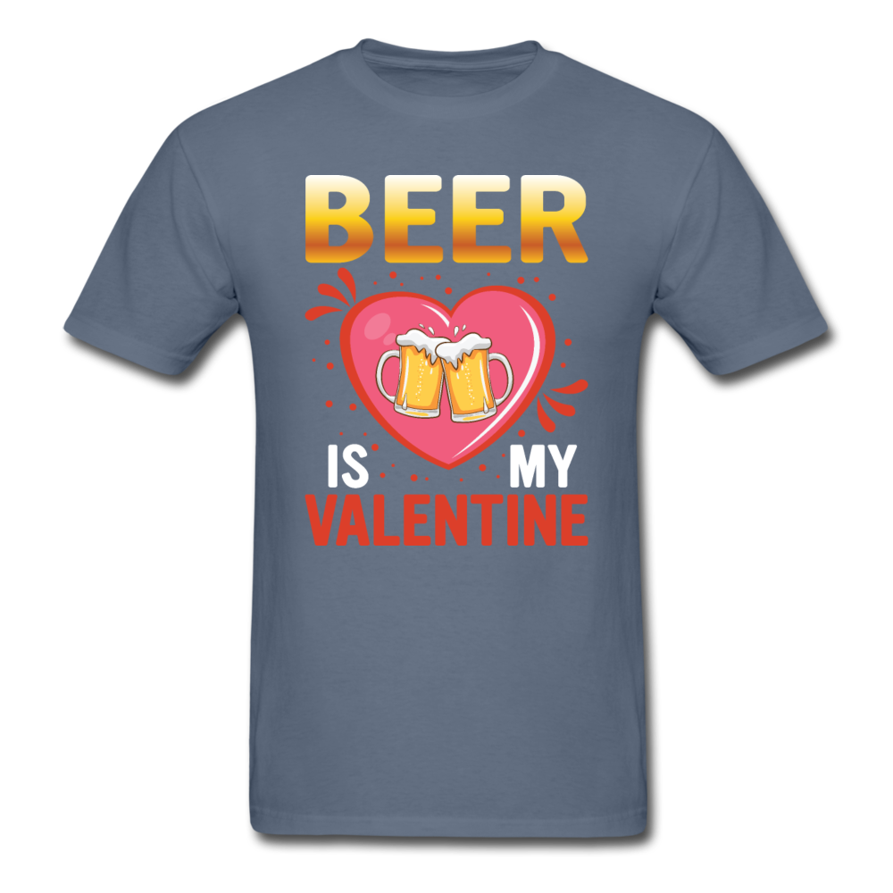 Beer Is My Valentine v3 - Unisex Classic T-Shirt - denim