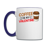 Coffee Is My Valentine v3 - Contrast Coffee Mug - white/cobalt blue