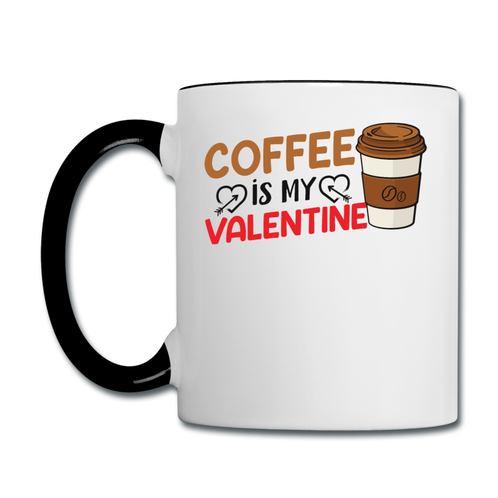 Coffee Is My Valentine v3 - Contrast Coffee Mug - white/black