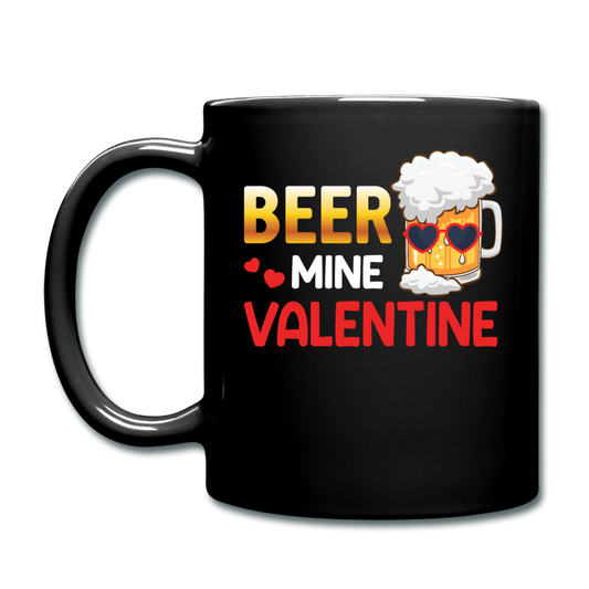 Beer Mine Valentine - Full Color Mug - black