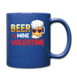 Beer Mine Valentine - Full Color Mug - royal blue