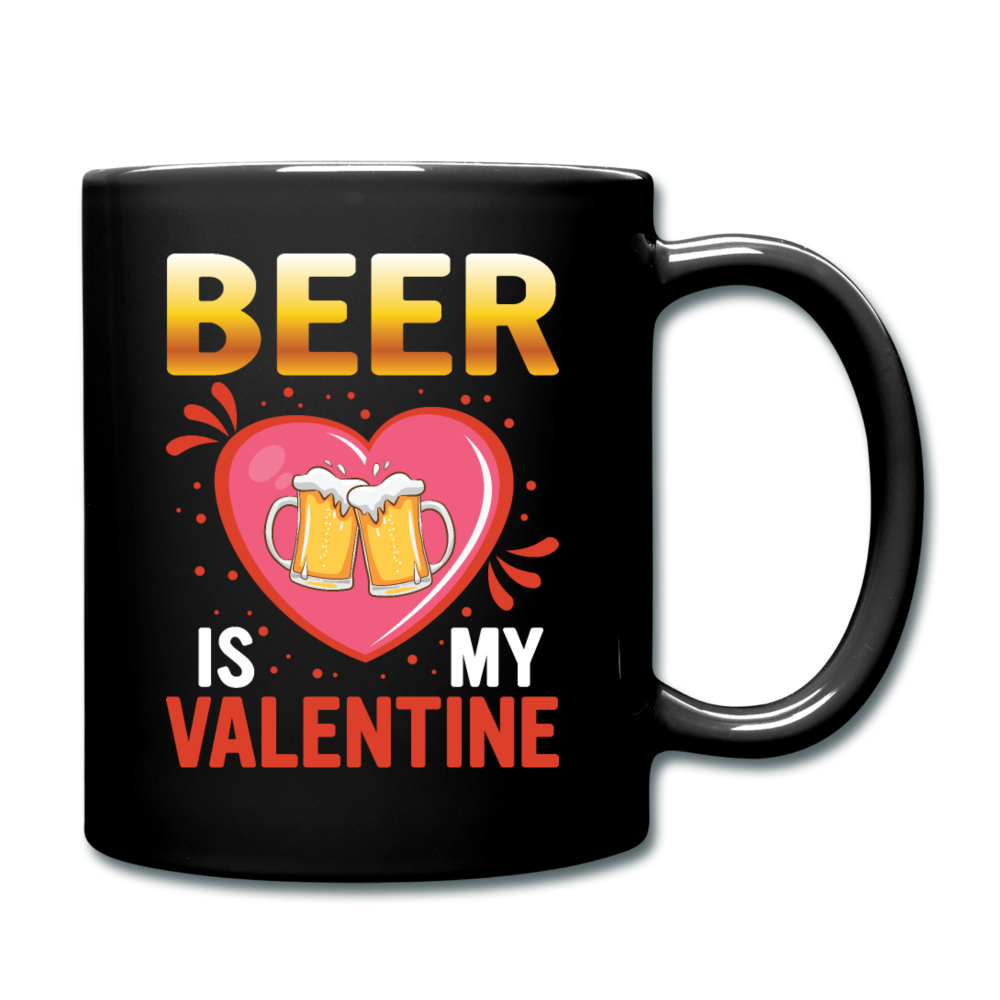 Beer Is My Valentine v3 - Full Color Mug - black