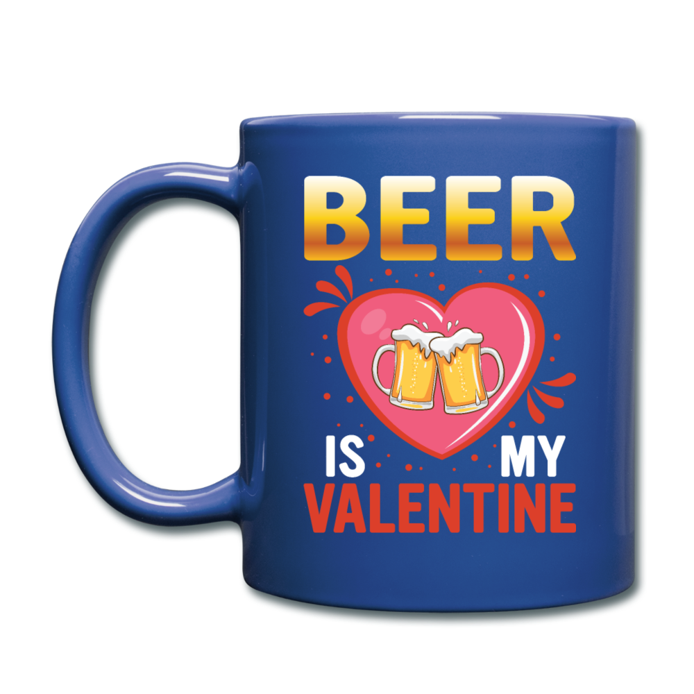 Beer Is My Valentine v3 - Full Color Mug - royal blue