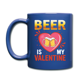 Beer Is My Valentine v3 - Full Color Mug - royal blue
