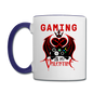 Gaming Is My Valentine v1 - Contrast Coffee Mug - white/cobalt blue