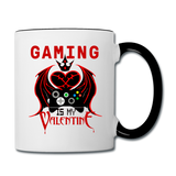 Gaming Is My Valentine v1 - Contrast Coffee Mug - white/black