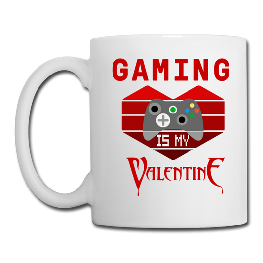 Gaming Is My Valentine v2 - Coffee/Tea Mug - white