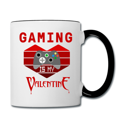 Gaming Is My Valentine v2 - Contrast Coffee Mug - white/black