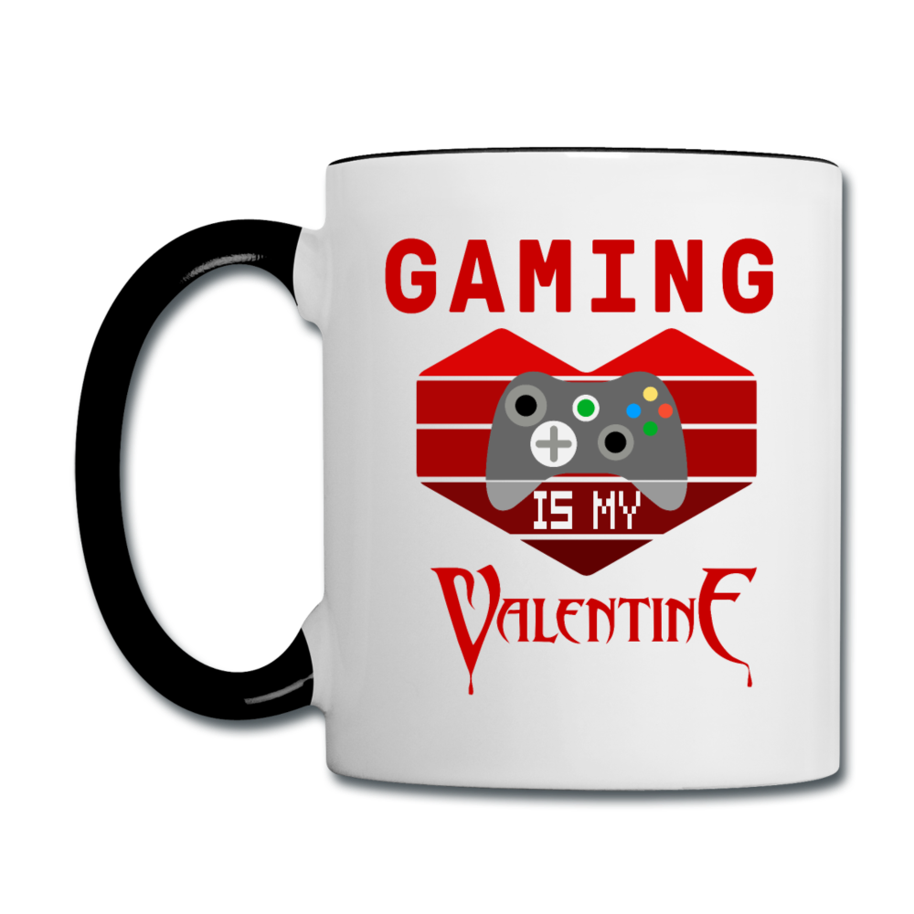 Gaming Is My Valentine v2 - Contrast Coffee Mug - white/black