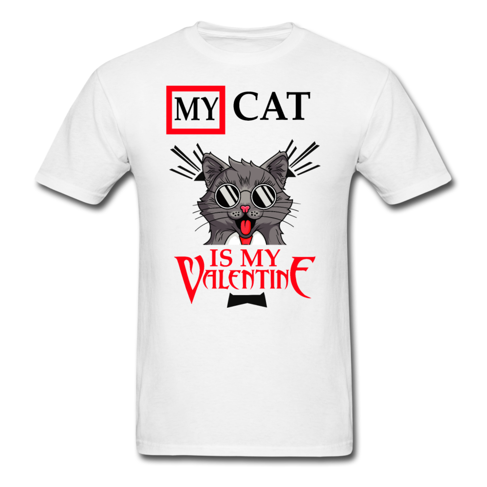 My Cat Is My Valentine v1 - Unisex Classic T-Shirt - white