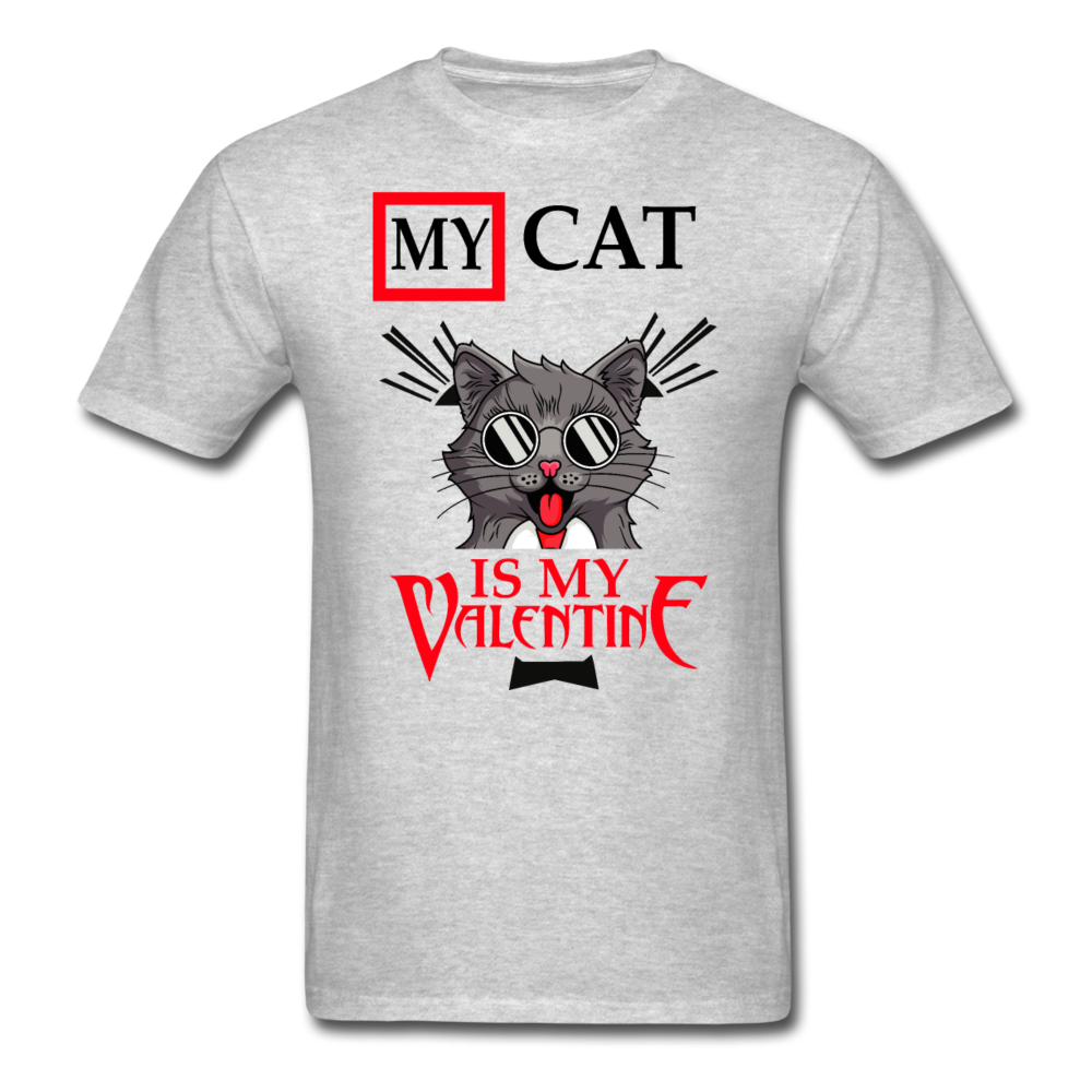 My Cat Is My Valentine v1 - Unisex Classic T-Shirt - heather gray