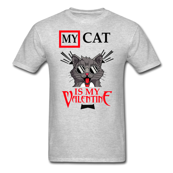 My Cat Is My Valentine v1 - Unisex Classic T-Shirt - heather gray