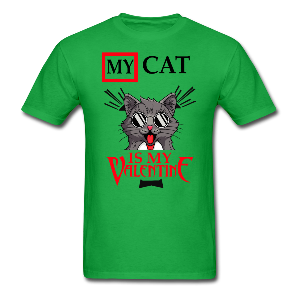 My Cat Is My Valentine v1 - Unisex Classic T-Shirt - bright green