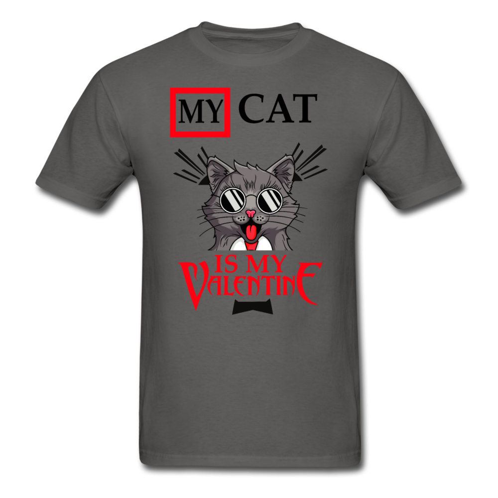 My Cat Is My Valentine v1 - Unisex Classic T-Shirt - charcoal