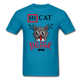 My Cat Is My Valentine v1 - Unisex Classic T-Shirt - turquoise
