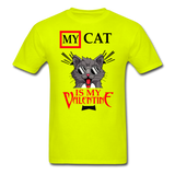 My Cat Is My Valentine v1 - Unisex Classic T-Shirt - safety green
