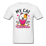 My Cat Is My Valentine v2 - Unisex Classic T-Shirt - white