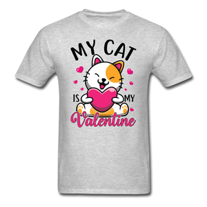 My Cat Is My Valentine v2 - Unisex Classic T-Shirt - heather gray