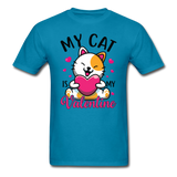 My Cat Is My Valentine v2 - Unisex Classic T-Shirt - turquoise