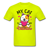 My Cat Is My Valentine v2 - Unisex Classic T-Shirt - safety green